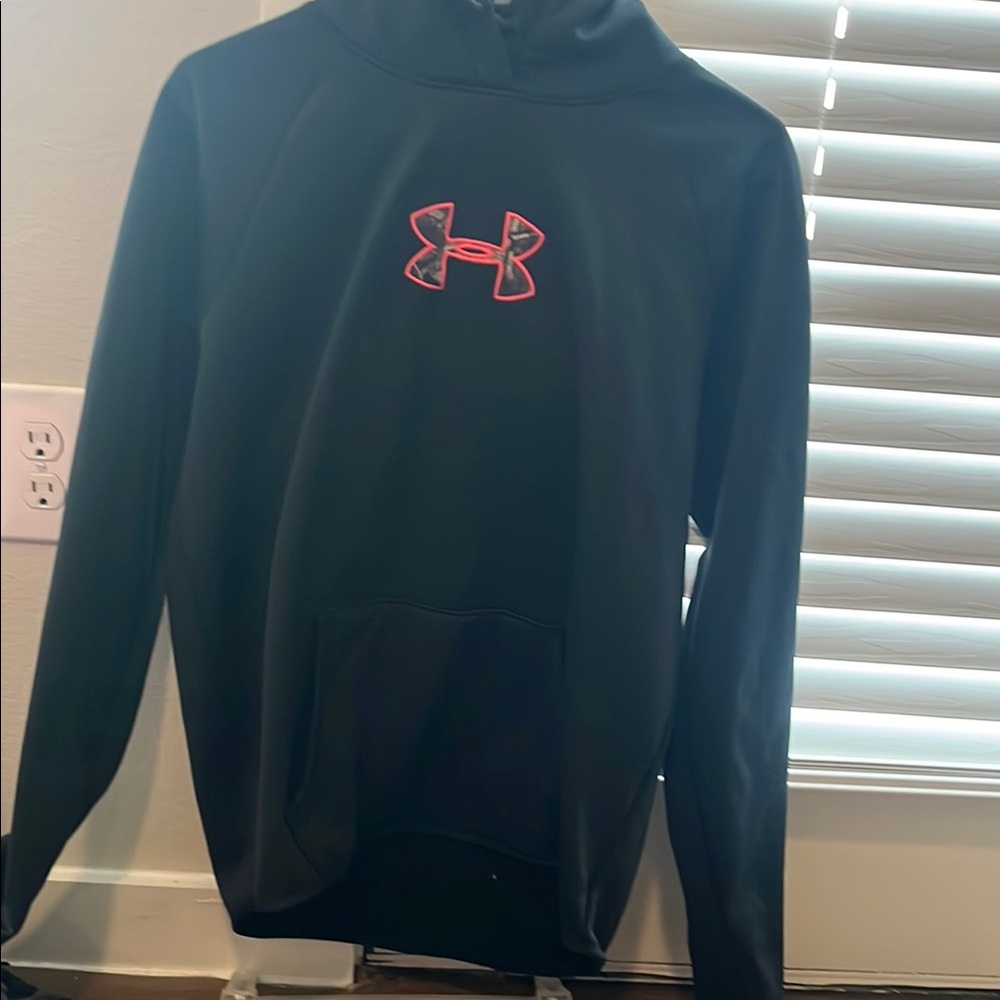 Under Armour Black Hoodie with Pink Logo